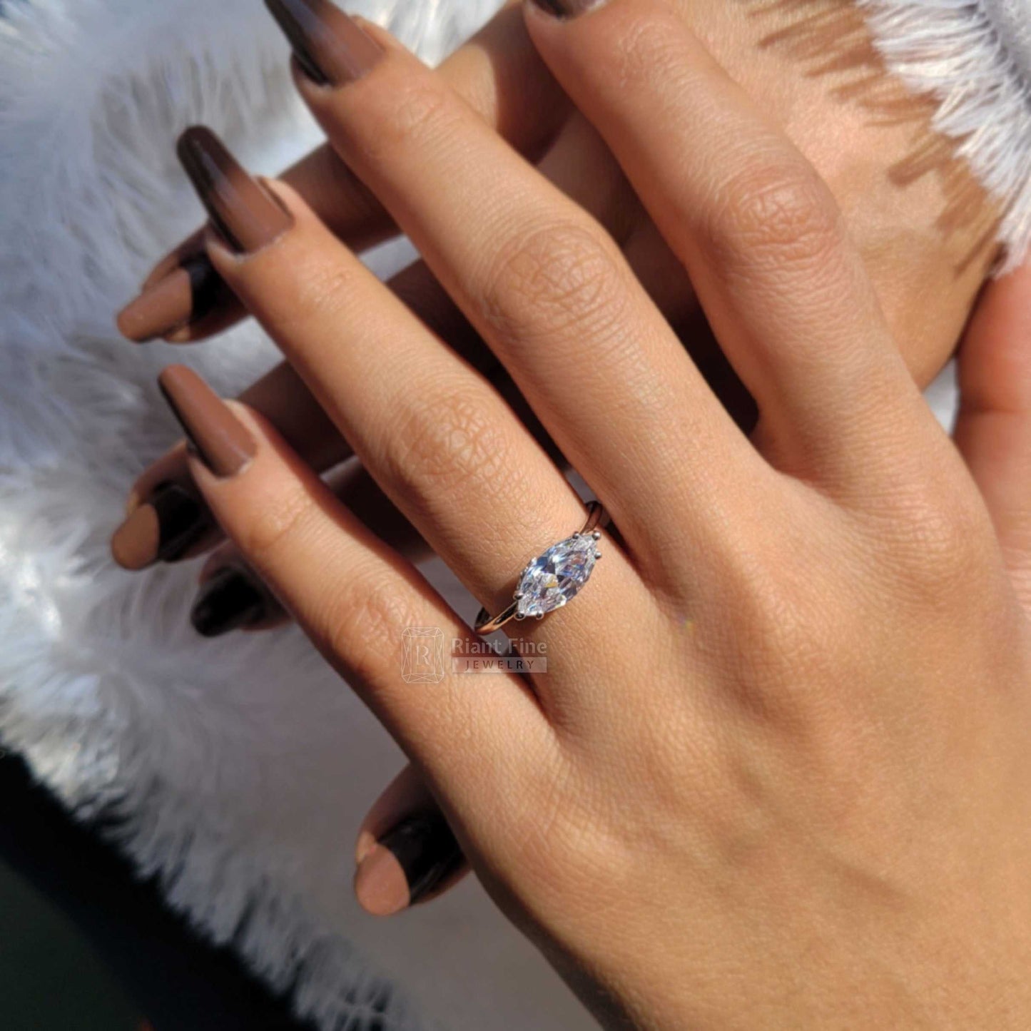 Certified 2Ct East West Marquise Jewelry