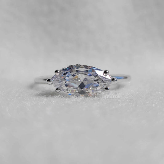 2 Ct East West Marquise Diamond Ring in 14K Gold - Riant Fine Jewelry LLC