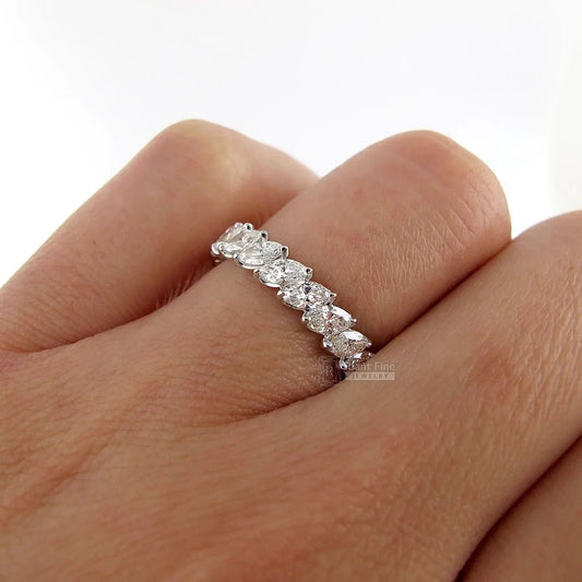 2 Ct Full Eternity Marquise Cut Diamond Wedding Band - Riant Fine Jewelry LLC