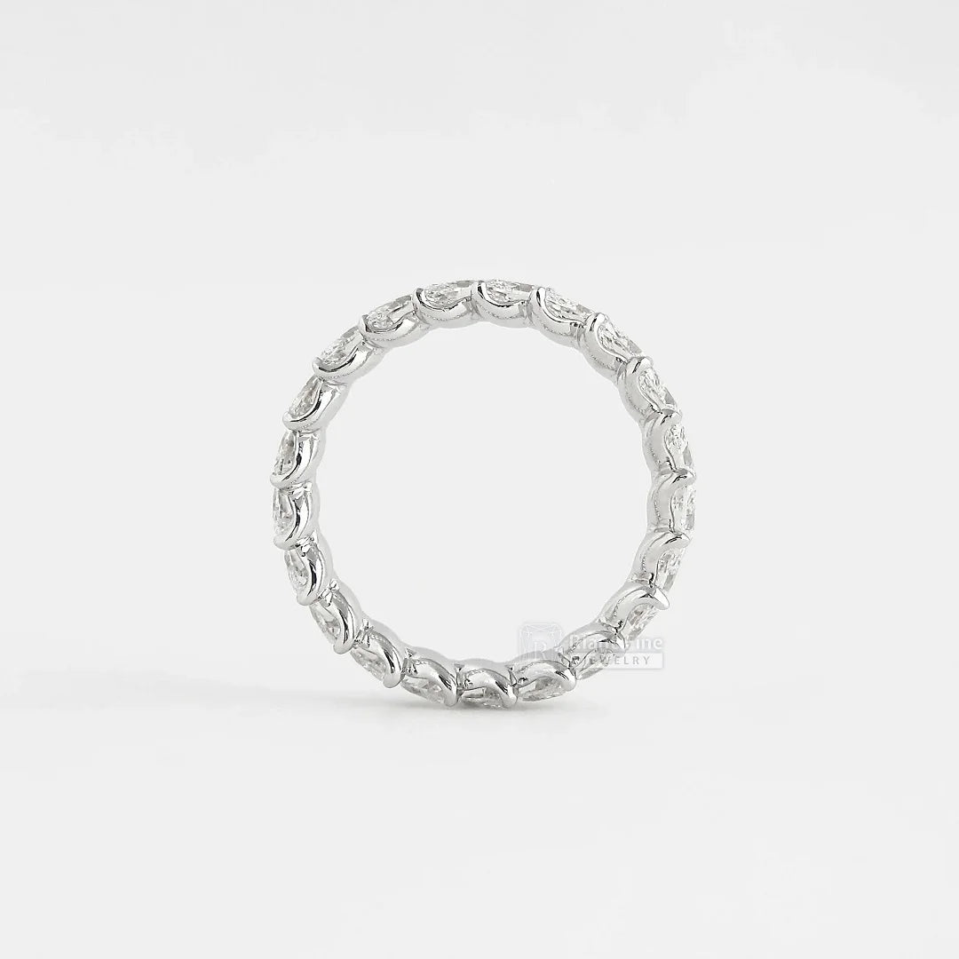 2 Ct Full Eternity Marquise Cut Diamond Wedding Band - Riant Fine Jewelry LLC
