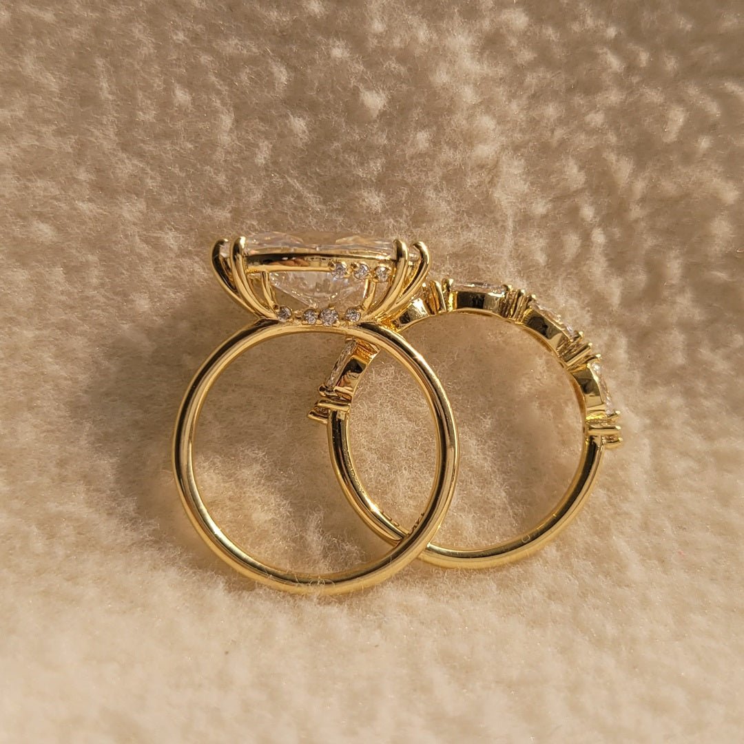 2 Ct Marquise Diamond Engagement Ring Set In Gold - Riant Fine Jewelry