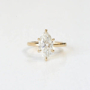 2 Ct Marquise Lab Diamond Solitaire Engagement Ring