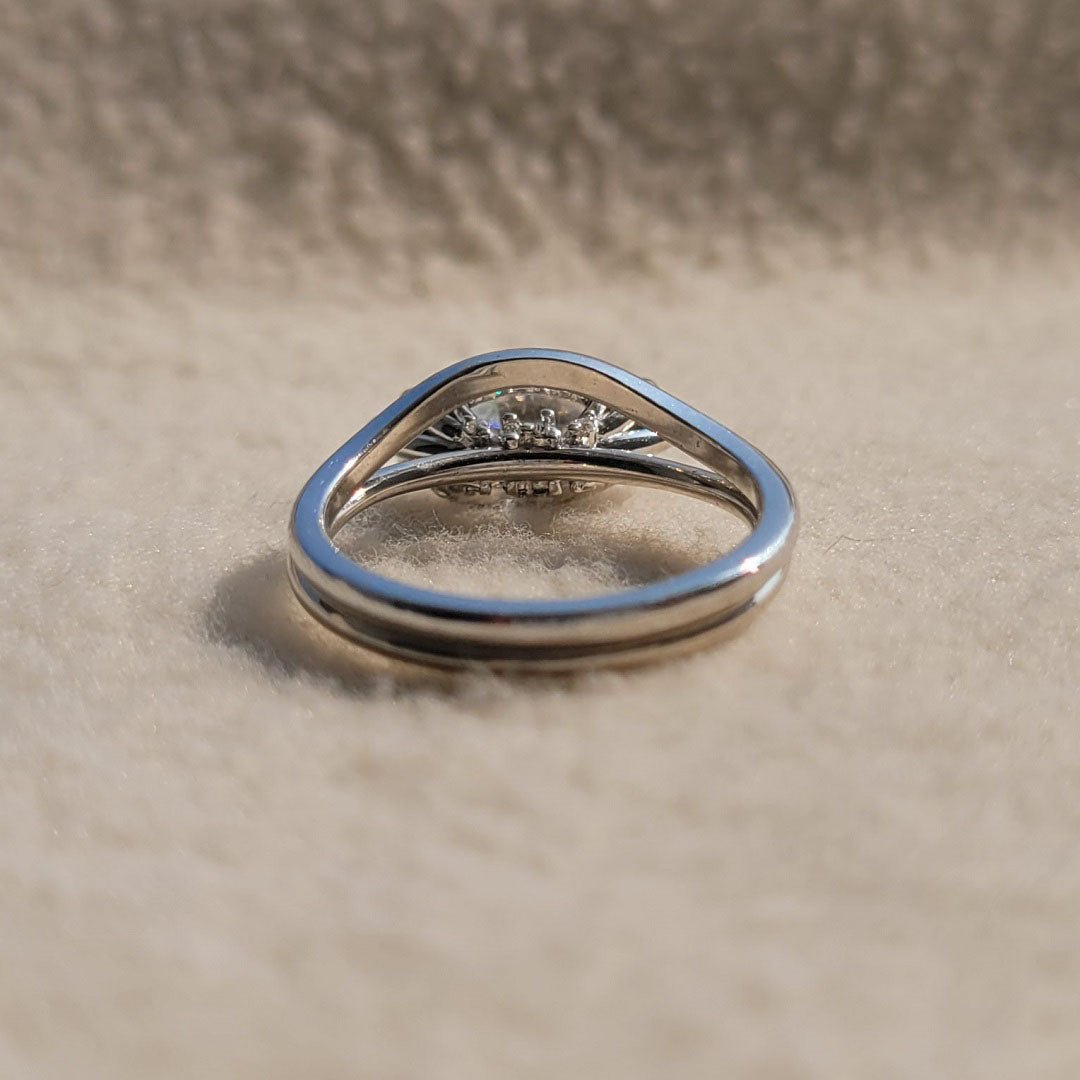 2 Ct Marquise Lab Grown Diamond White Gold Bridal Set - Riant Fine Jewelry