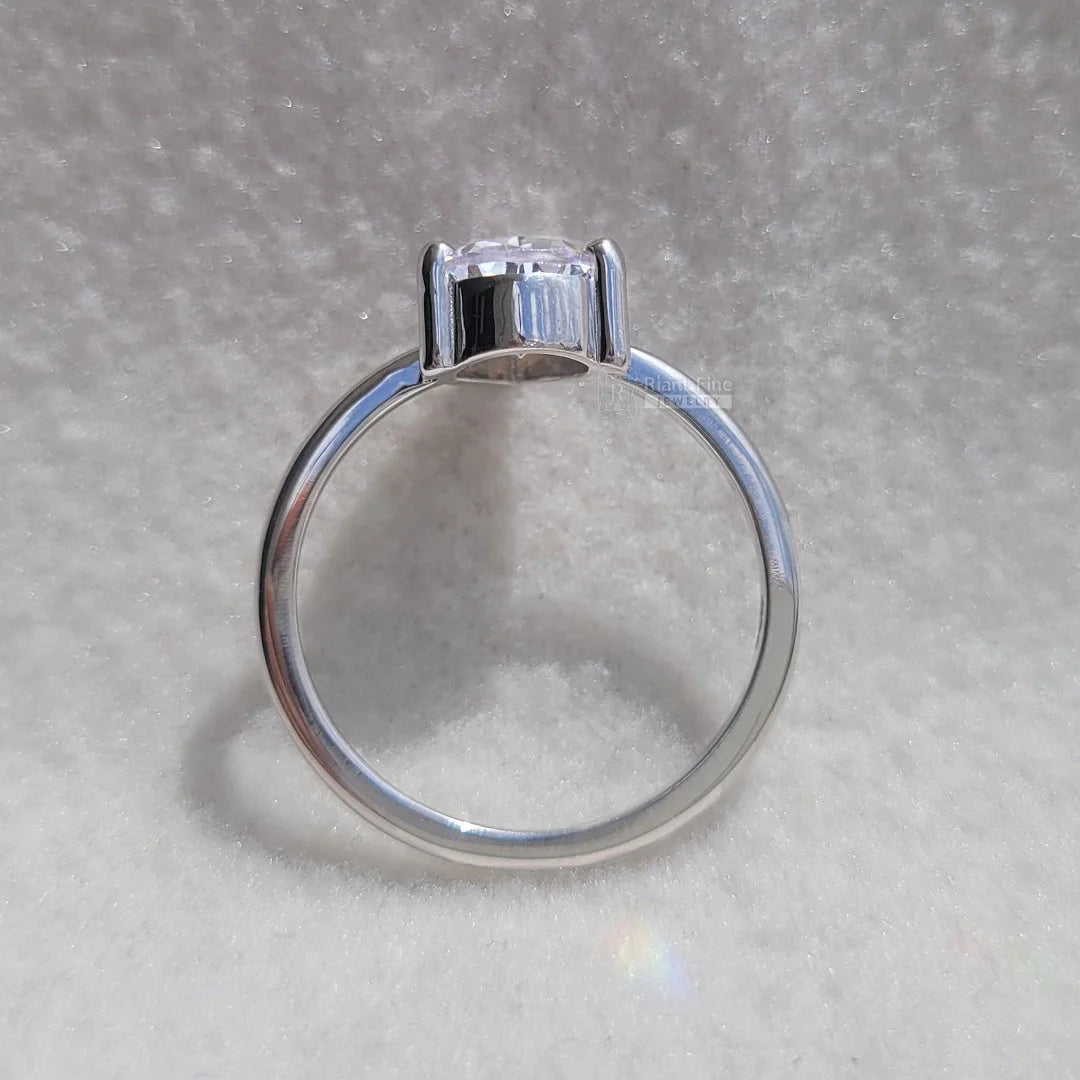 2 Ct Pear Shaped Diamond Solitaire Engagement Ring - Riant Fine Jewelry LLC
