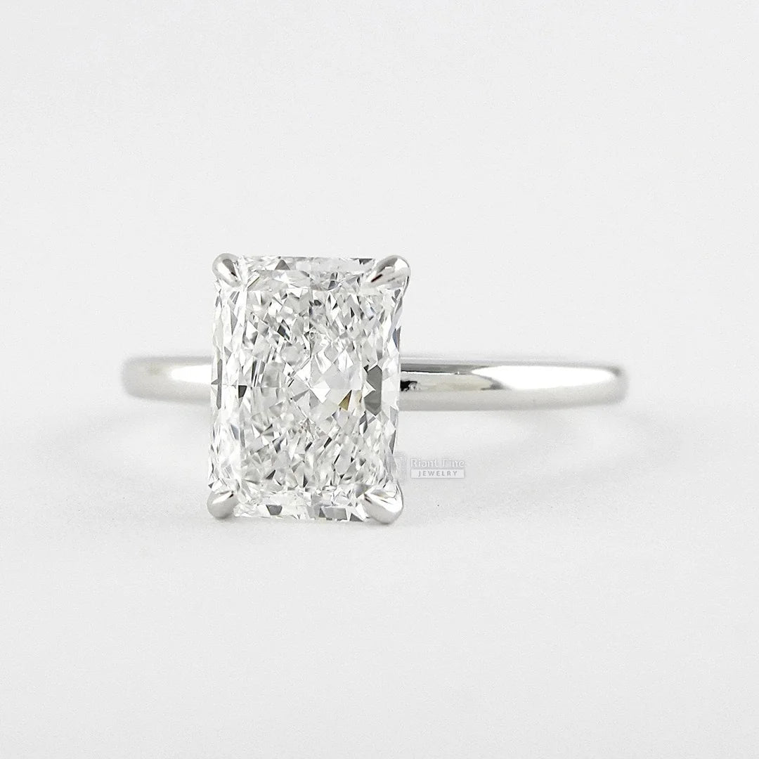 2 Ct Radiant Cut Lab Grown Diamond Engagement Ring - Riant Fine Jewelry LLC