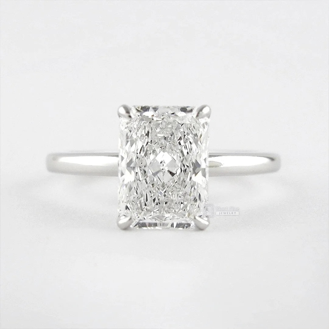 2 Ct Radiant Cut Lab Grown Diamond Engagement Ring - Riant Fine Jewelry LLC