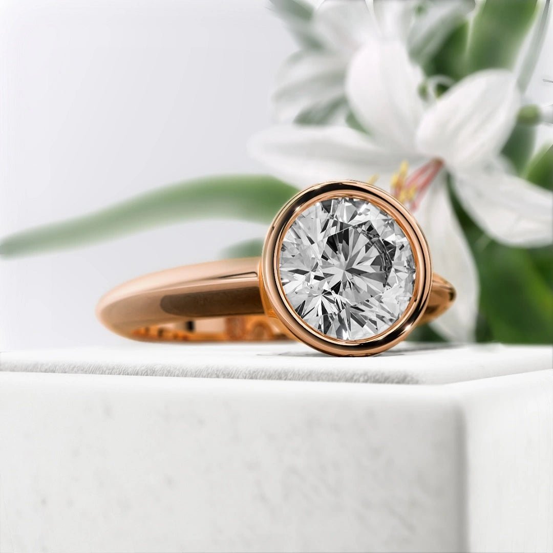 2 Ct Round Diamond Engagement Ring in 14K Gold - Riant Fine Jewelry