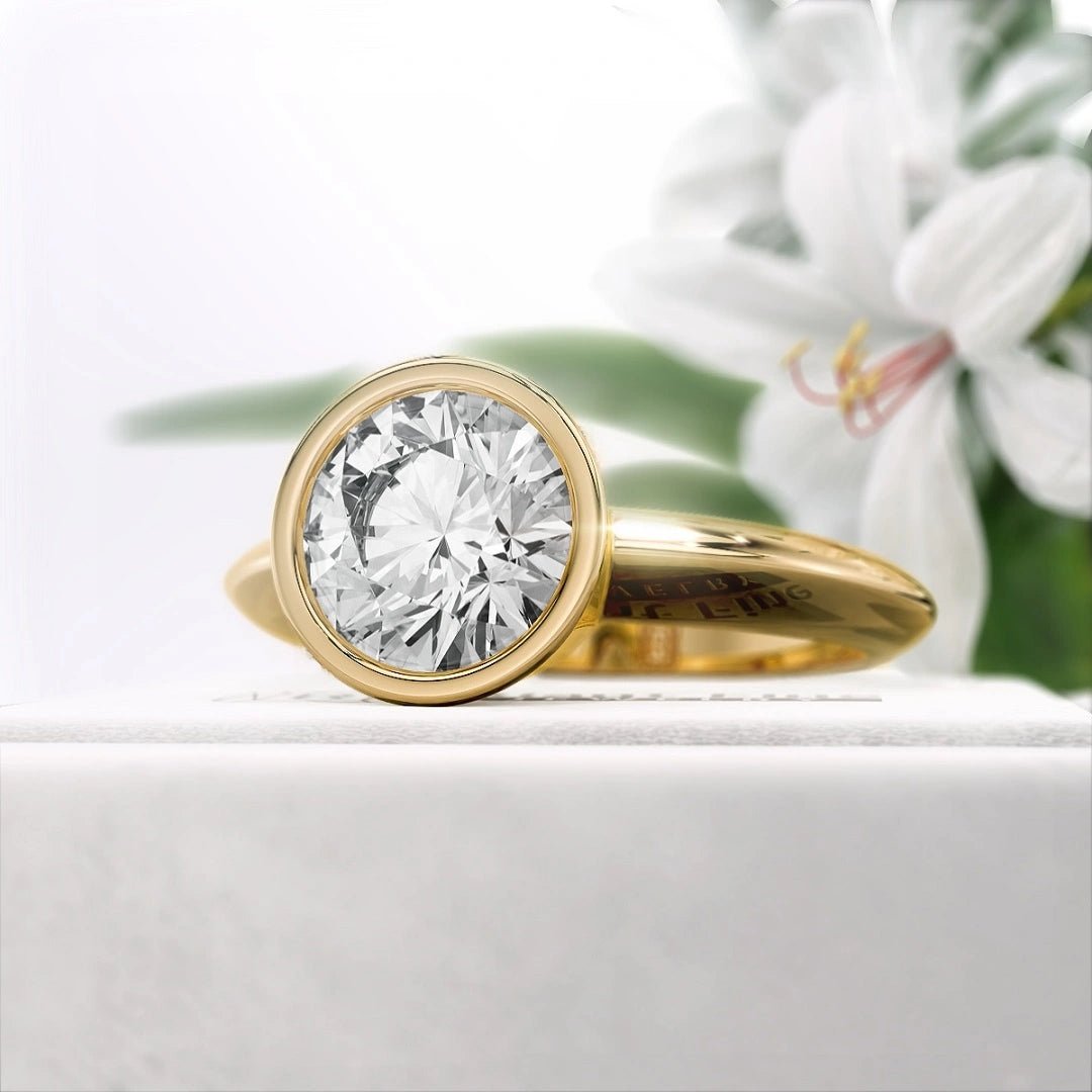 2 Ct Round Diamond Engagement Ring in 14K Gold - Riant Fine Jewelry