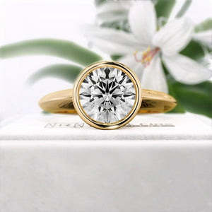 2 Ct Round Diamond Engagement Ring in 14K Gold