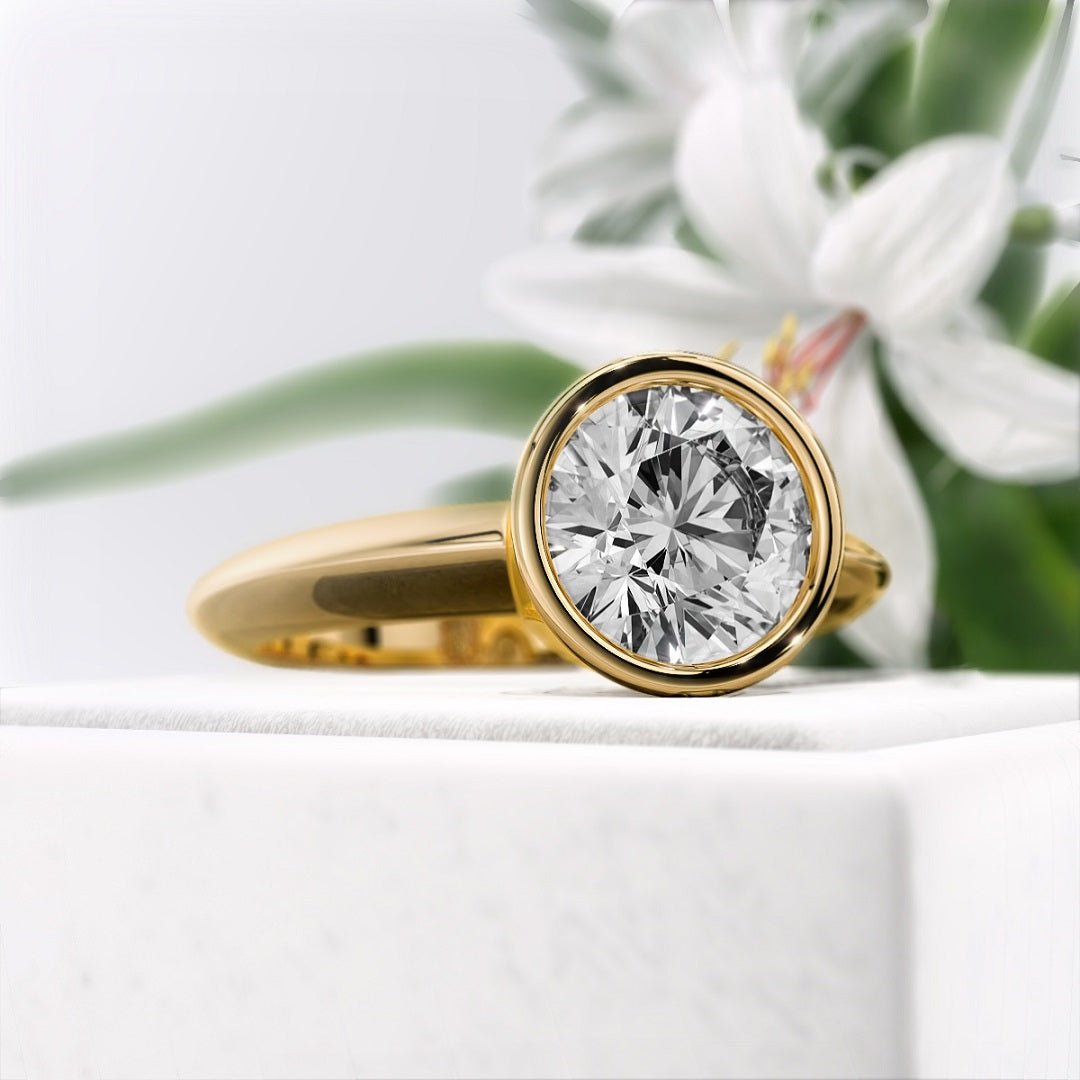 2 Ct Round Diamond Engagement Ring in 14K Gold - Riant Fine Jewelry