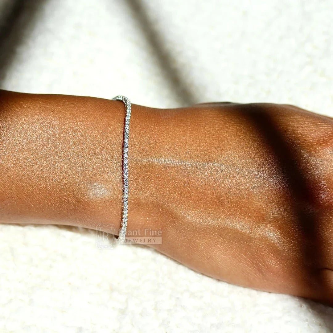 2 Ct Round Lab Grown Diamond Tennis Bracelet For Women - Riant Fine Jewelry LLC