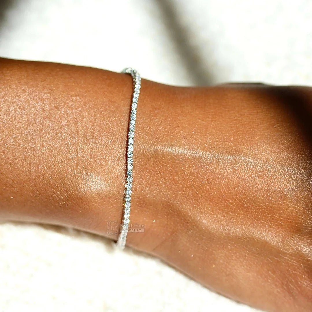 2 Ct Round Lab Grown Diamond Tennis Bracelet For Women - Riant Fine Jewelry LLC