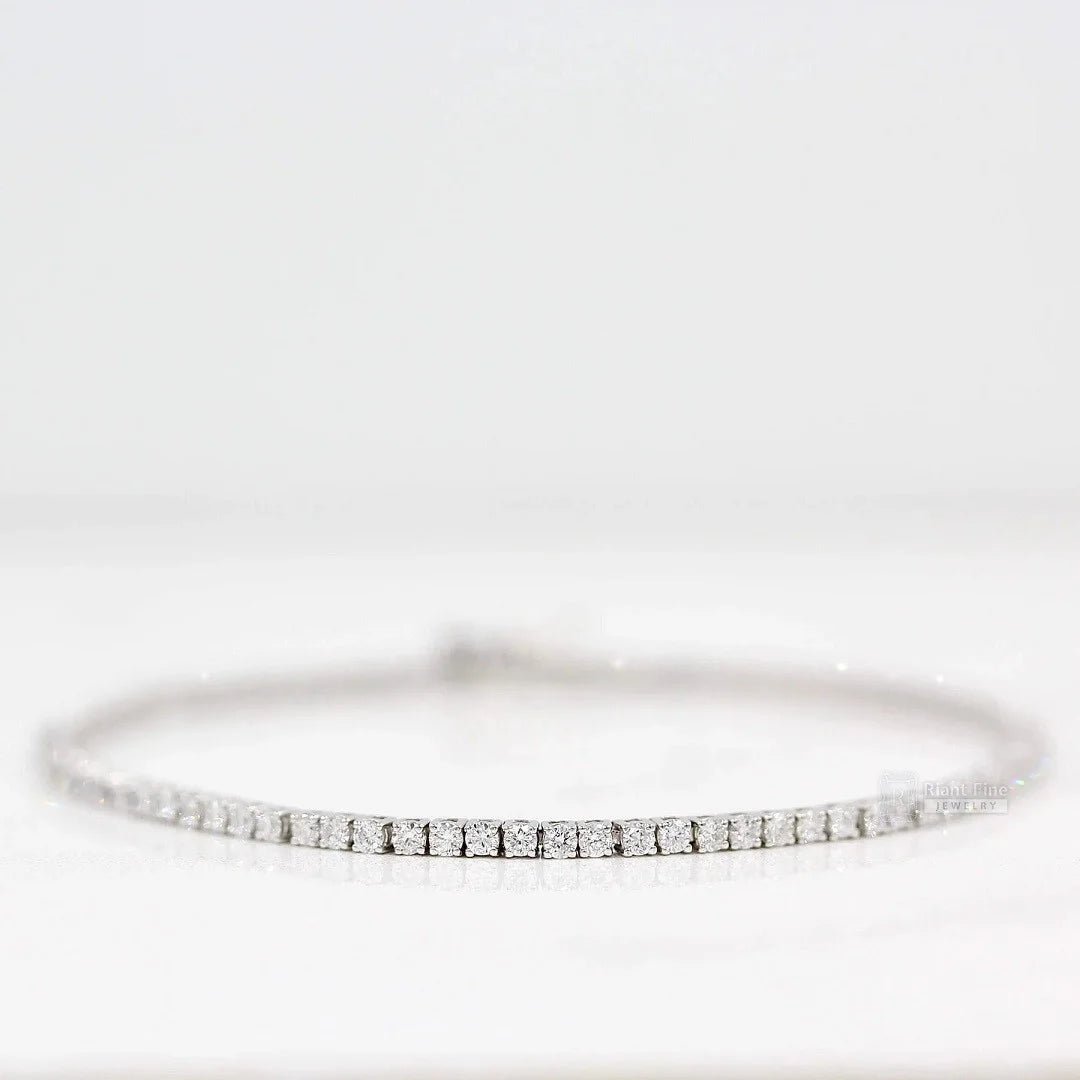 2 Ct Round Lab Grown Diamond Tennis Bracelet For Women - Riant Fine Jewelry LLC