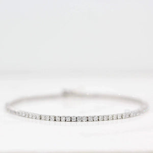 2 Ct Round Lab Grown Diamond Tennis Bracelet For Women