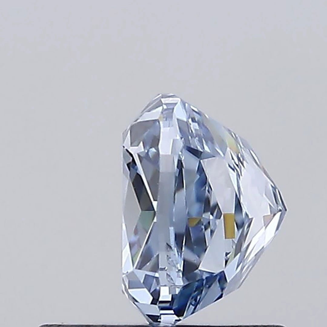 2.20 Ct Fancy Vivid Blue Cushion Lab Grown Diamond - Riant Fine Jewelry