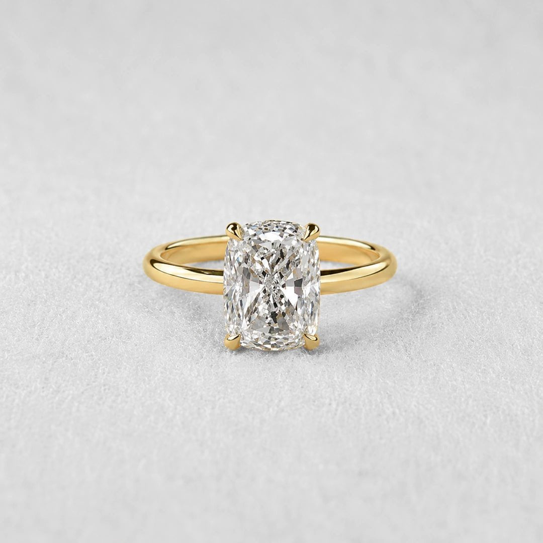 2.5 Ct Elongated Cushion Lab Grown Diamond Engagement Ring 14K Gold - Riant Fine Jewelry LLC
