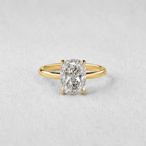 2.5 Ct Elongated Cushion Lab Grown Diamond Engagement Ring 14K Gold