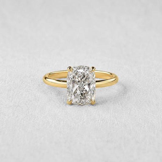 2.5 Ct Elongated Cushion Lab Grown Diamond Engagement Ring 14K Gold - Riant Fine Jewelry LLC