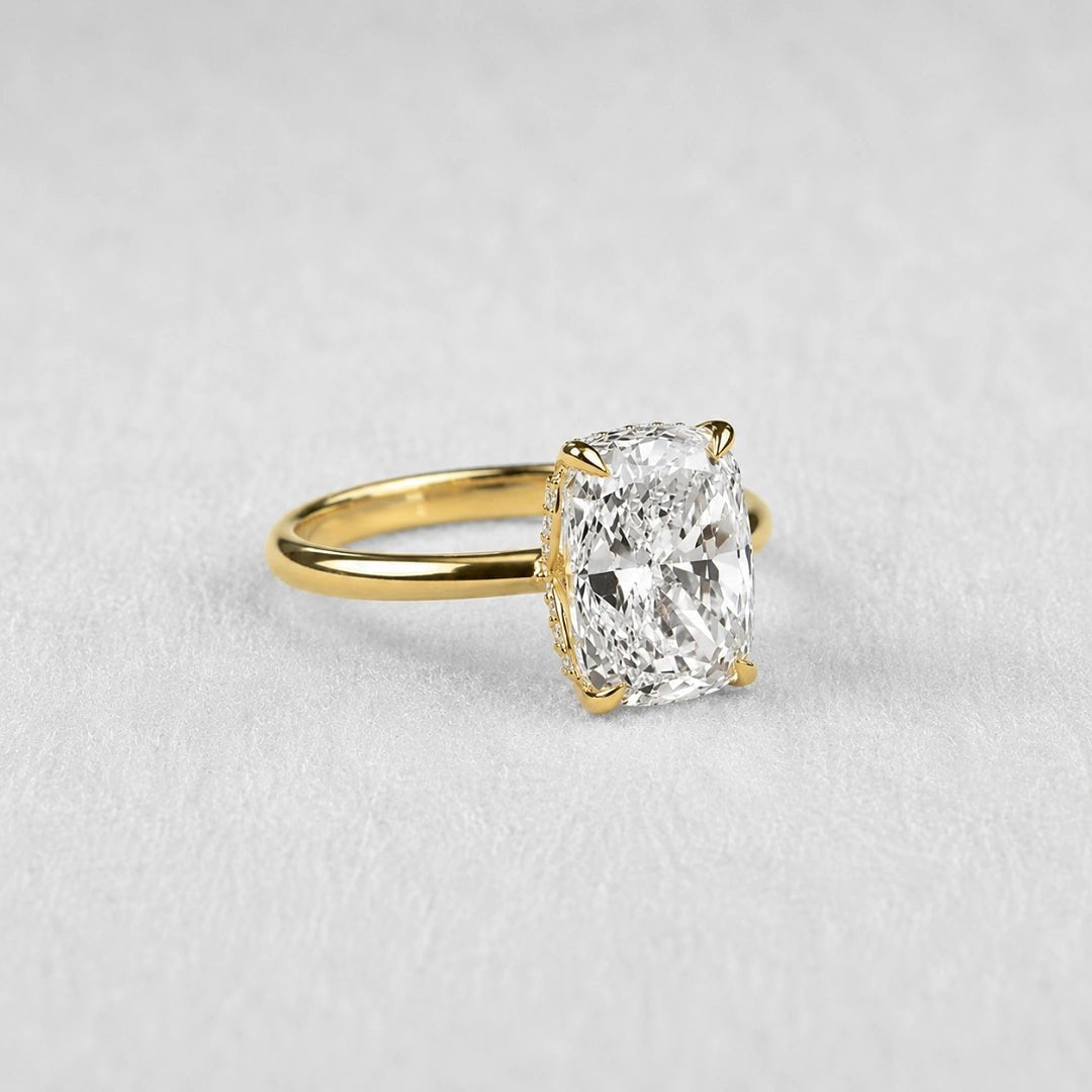 2.5 Ct Elongated Cushion Lab Grown Diamond Engagement Ring 14K Gold - Riant Fine Jewelry LLC