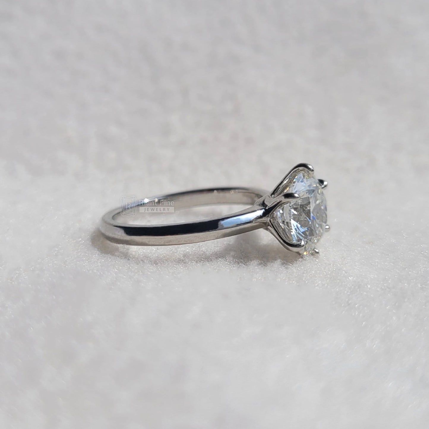 2.5 Ct Round Lab Diamond Solitaire Engagement Ring in Gold - Riant Fine Jewelry LLC