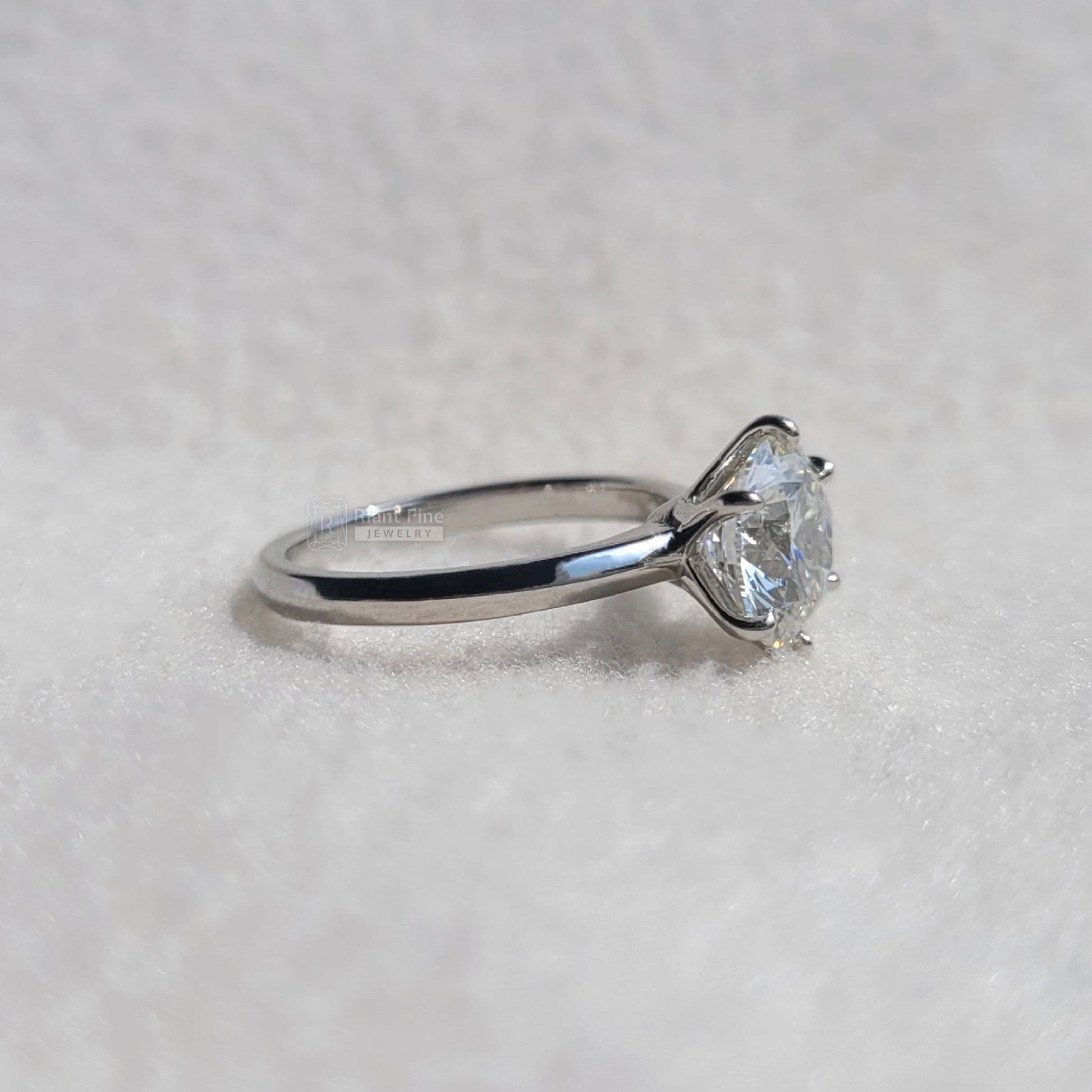 2.5 Ct Round Lab Diamond Solitaire Engagement Ring in Gold - Riant Fine Jewelry LLC