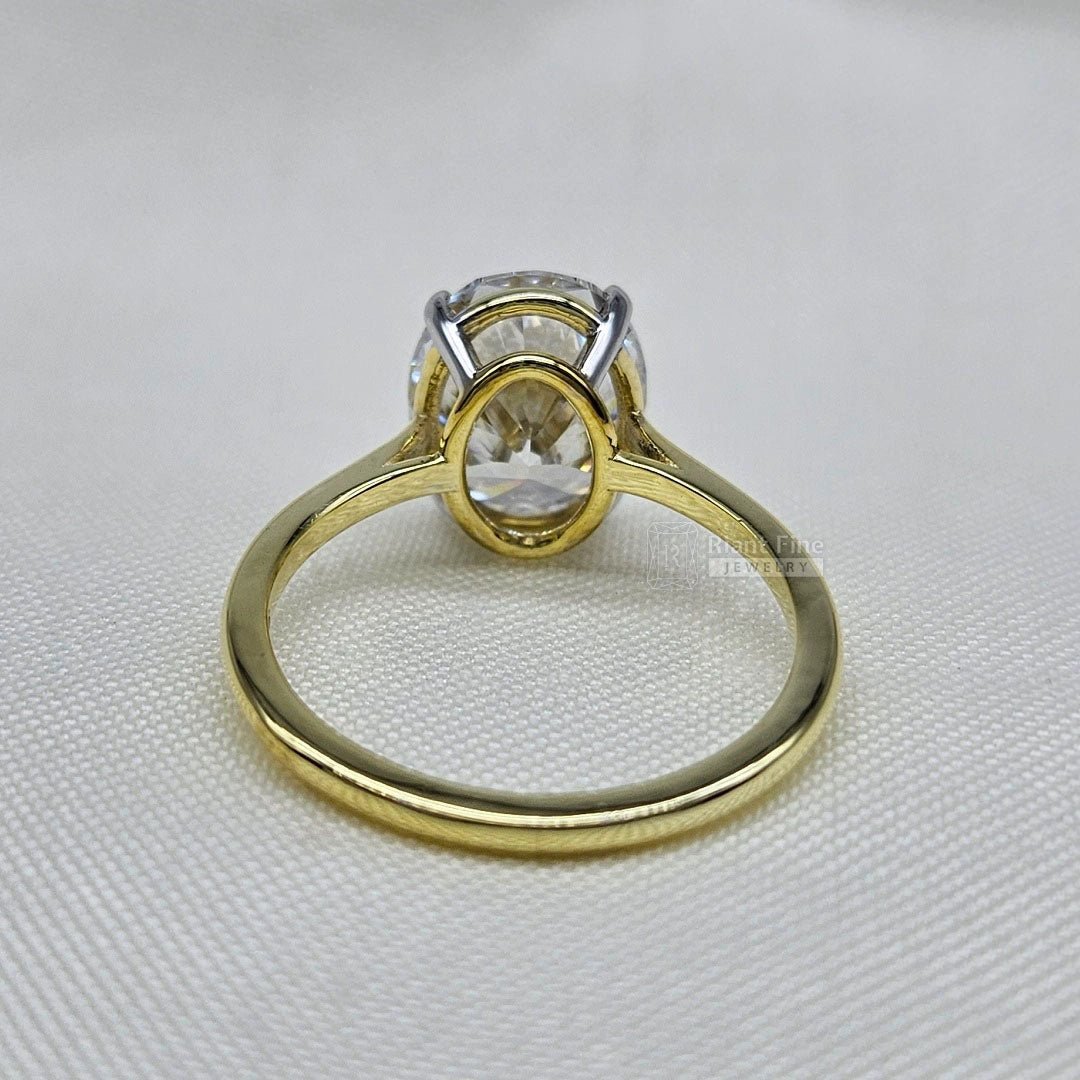 3 Ct Oval Diamond Engagement Ring in 14K Gold - Riant Fine Jewelry