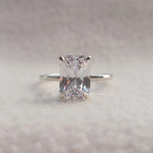 3 Ct Radiant Diamond Gold Solitaire Engagement Ring