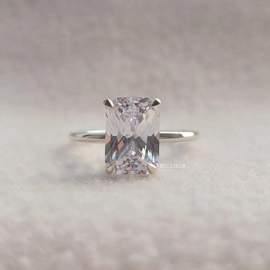 3 Ct Radiant Engagement Ring