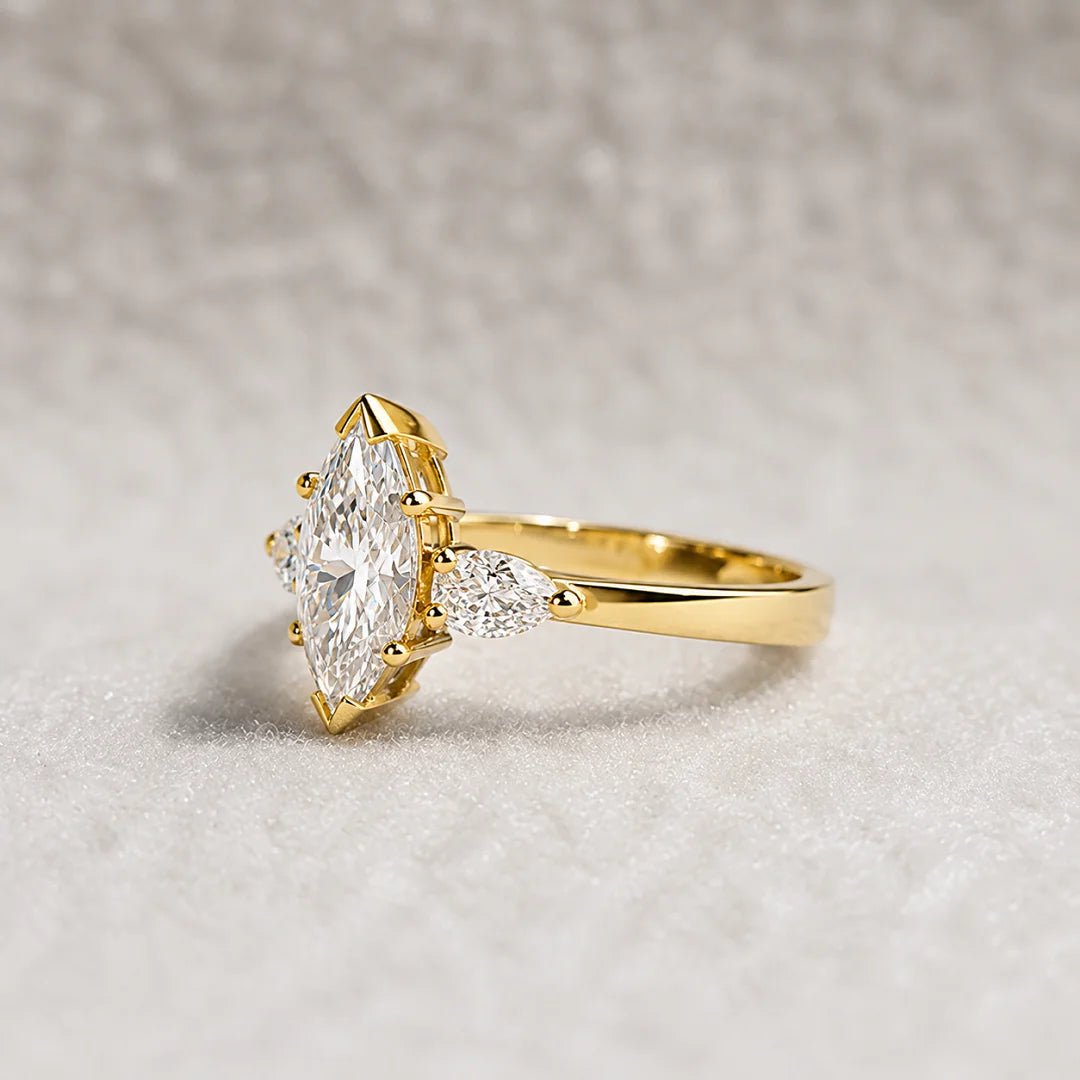 three diamond engagement ring