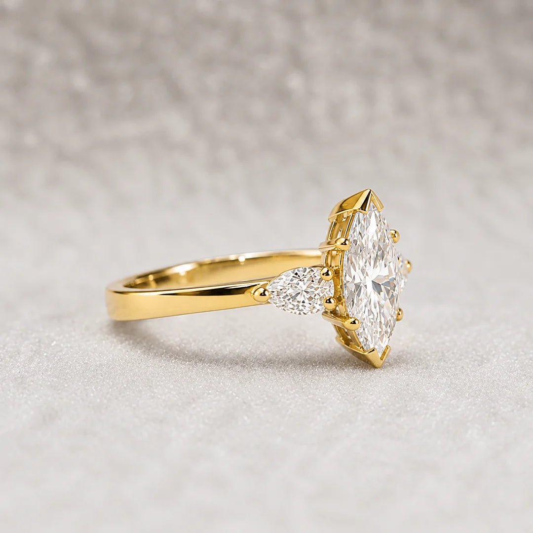 14K gold diamond engagement ring