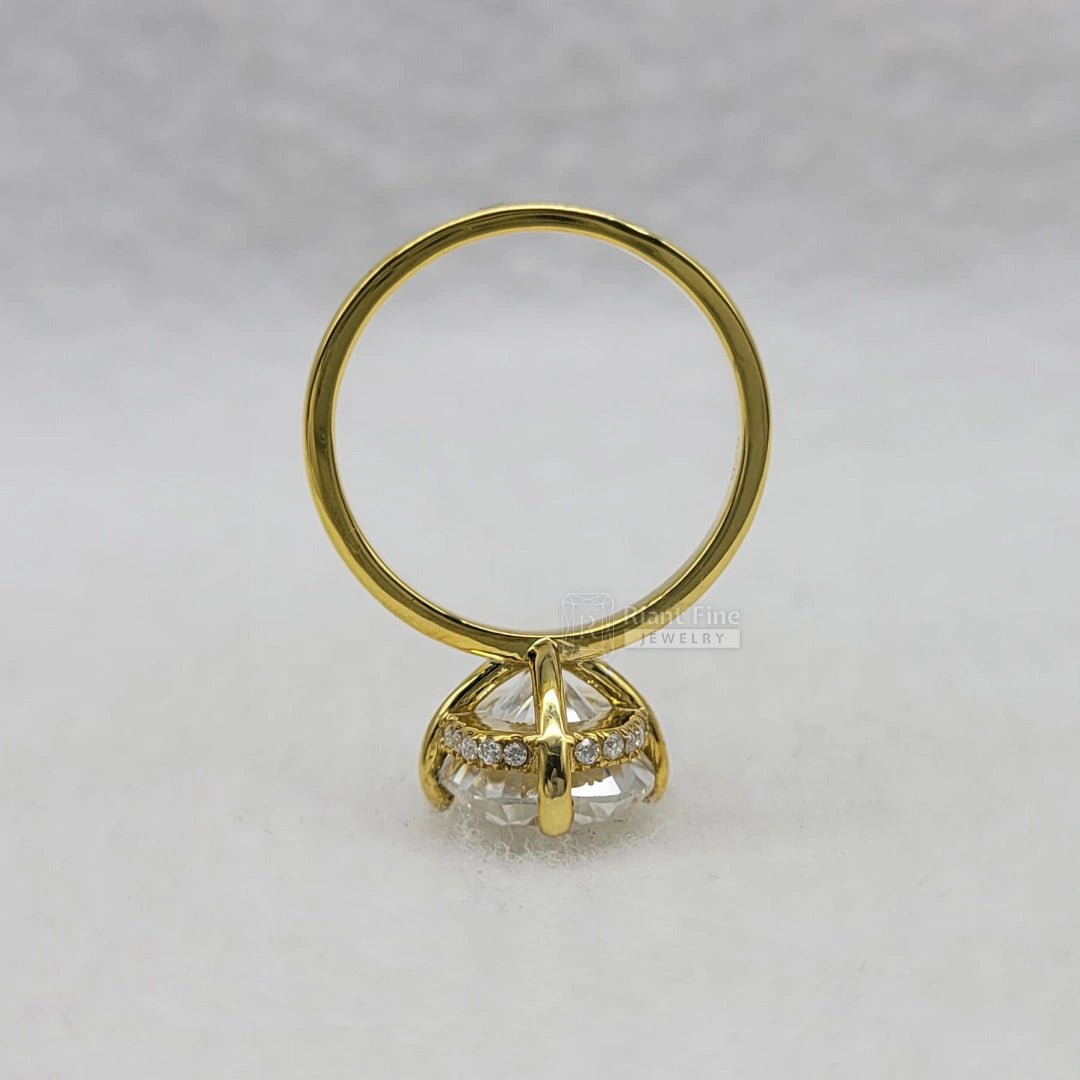 3.70 Ct Elongated Cushion Cut Diamond Engagement Ring - Riant Fine Jewelry