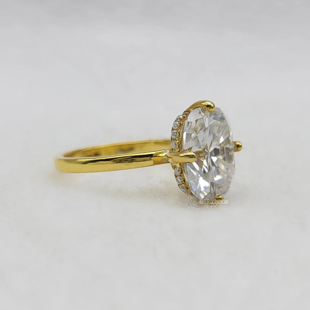 3.70 Ct Elongated Cushion Cut Diamond Engagement Ring - Riant Fine Jewelry