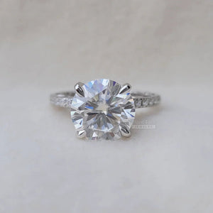5 Carat Round Moissanite Diamond Vintage Wedding Ring