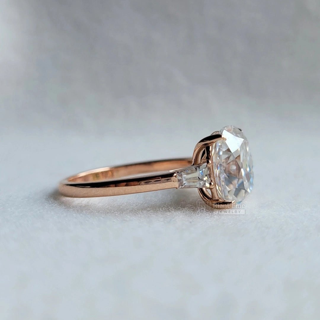 5.22 Ct Elongated Cushion Cut Diamond Engagement Ring - Riant Fine Jewelry