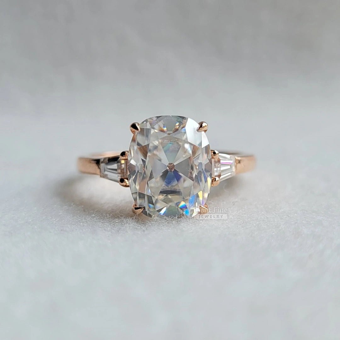 5.22 Ct Elongated Cushion Cut Diamond Engagement Ring - Riant Fine Jewelry