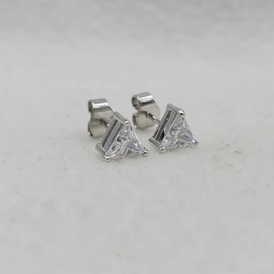 925 sterling silver lab grown diamond earrings