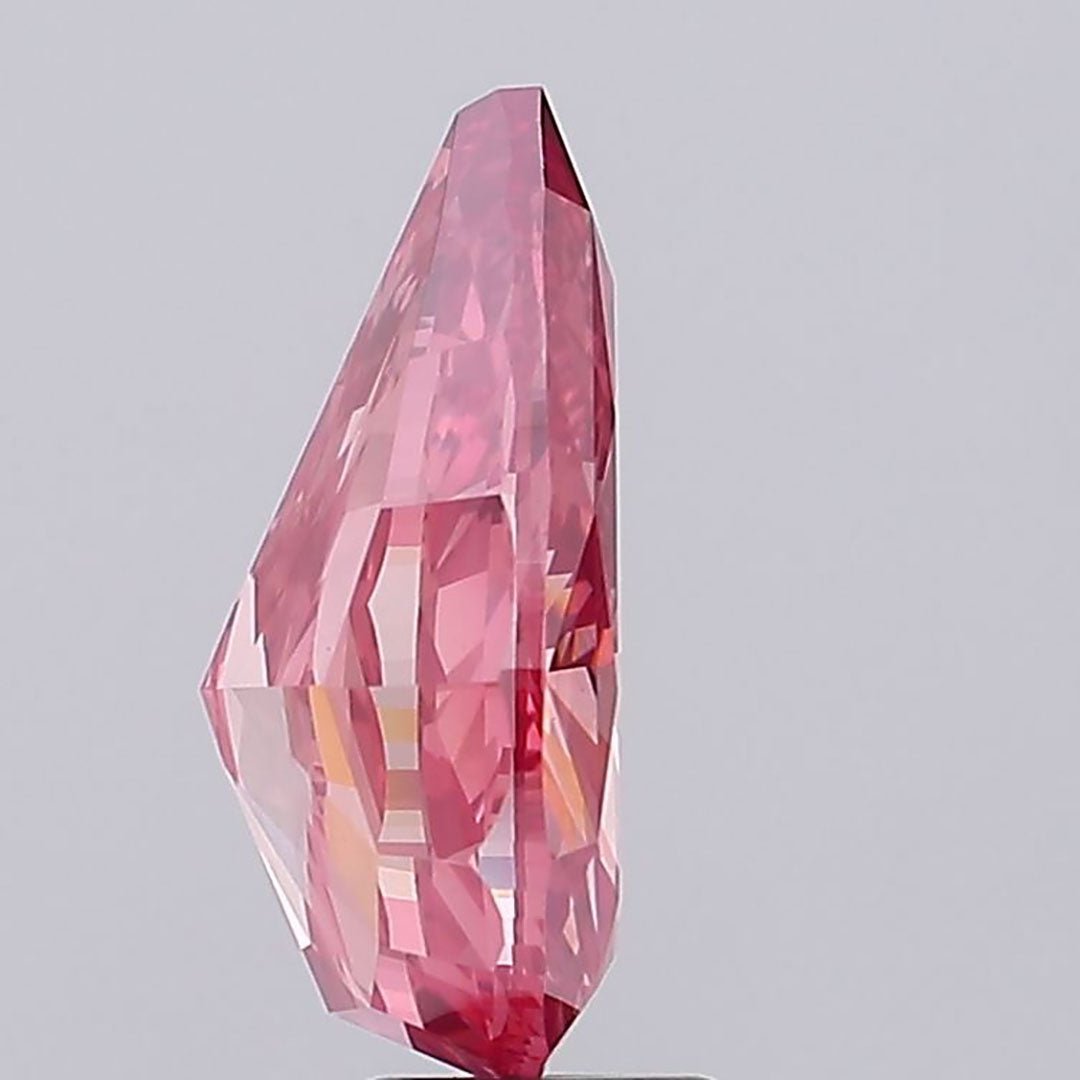 7.34 Ct Fancy Vivid Pink Pear Lab Grown Diamond - Riant Fine Jewelry