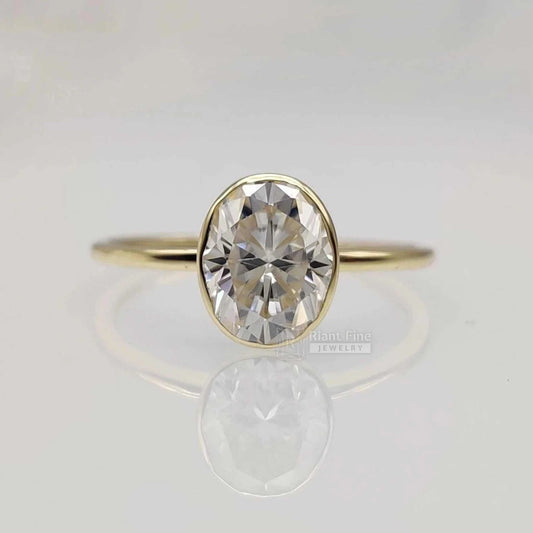 Lab Created Oval Diamond Ring Price