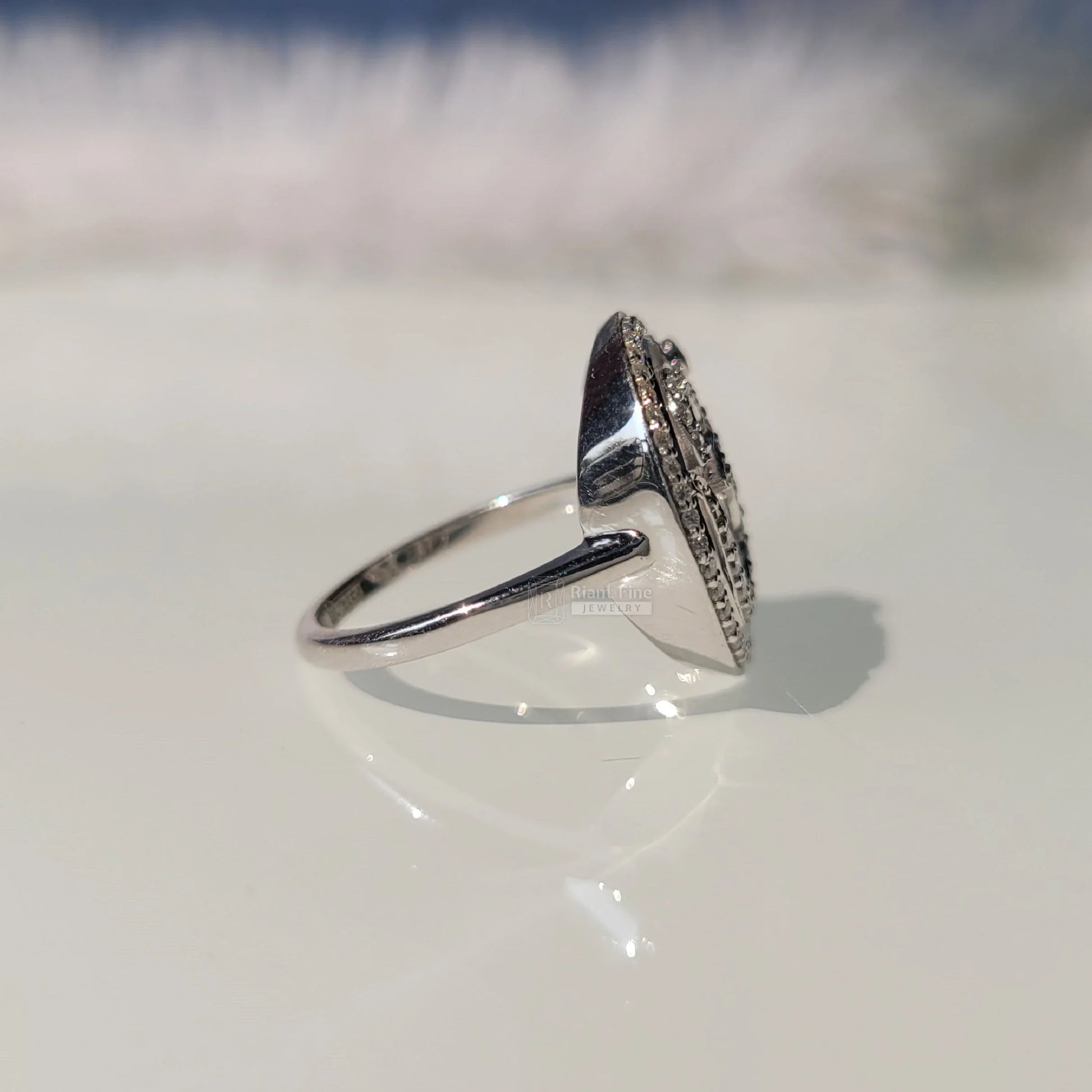 Om Diamond Ring 18K Gold Online USA