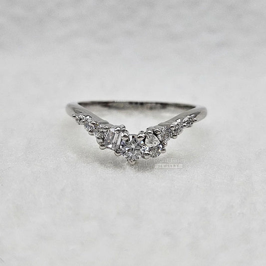 Multi-Shape-Diamond-Curved-Wedding-Band-14K-Gold-Front-View