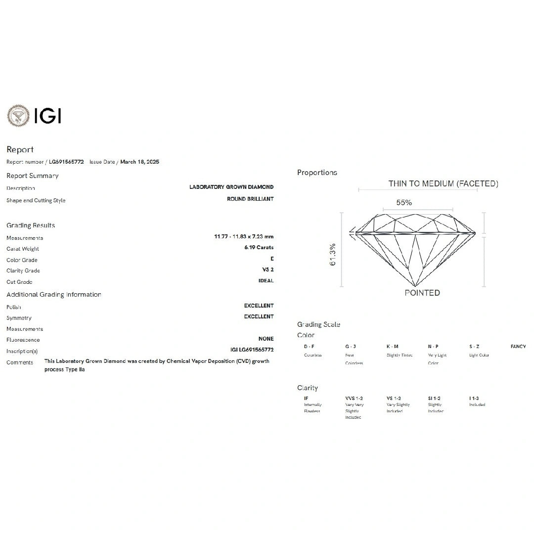 IGI certified losse diamond