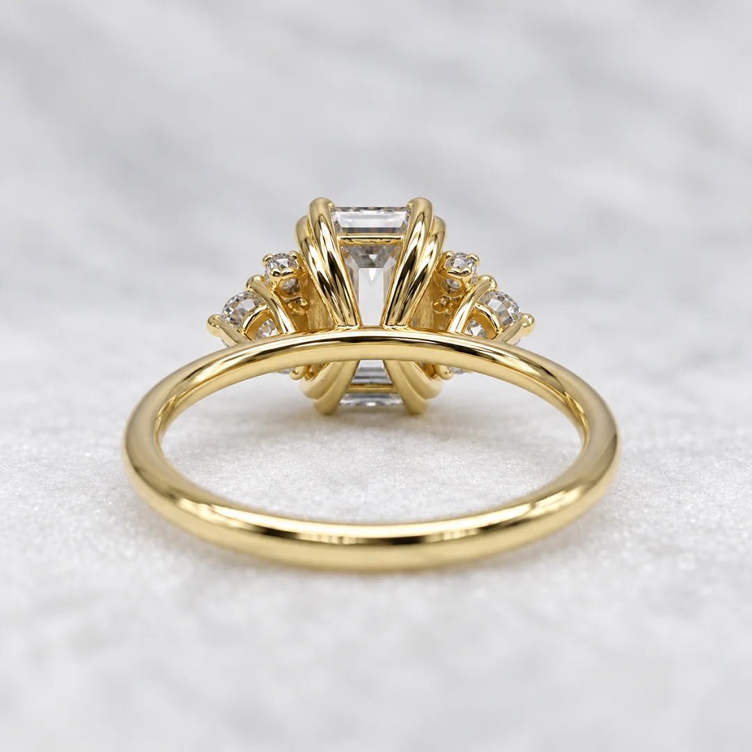 Antique 2 Ct Emerald Lab Diamond Wedding Ring - Riant Fine Jewelry LLC