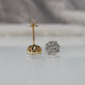 Antique Illusion Lab Grown Diamond Earrings in 18K Gold