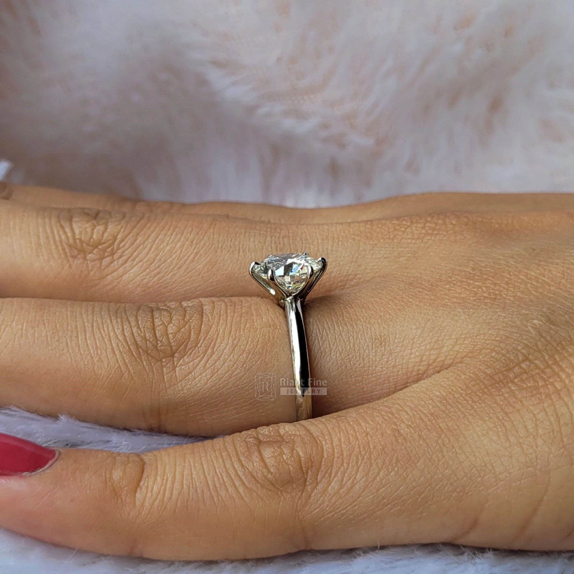 solitaire lab diamond engagement rings