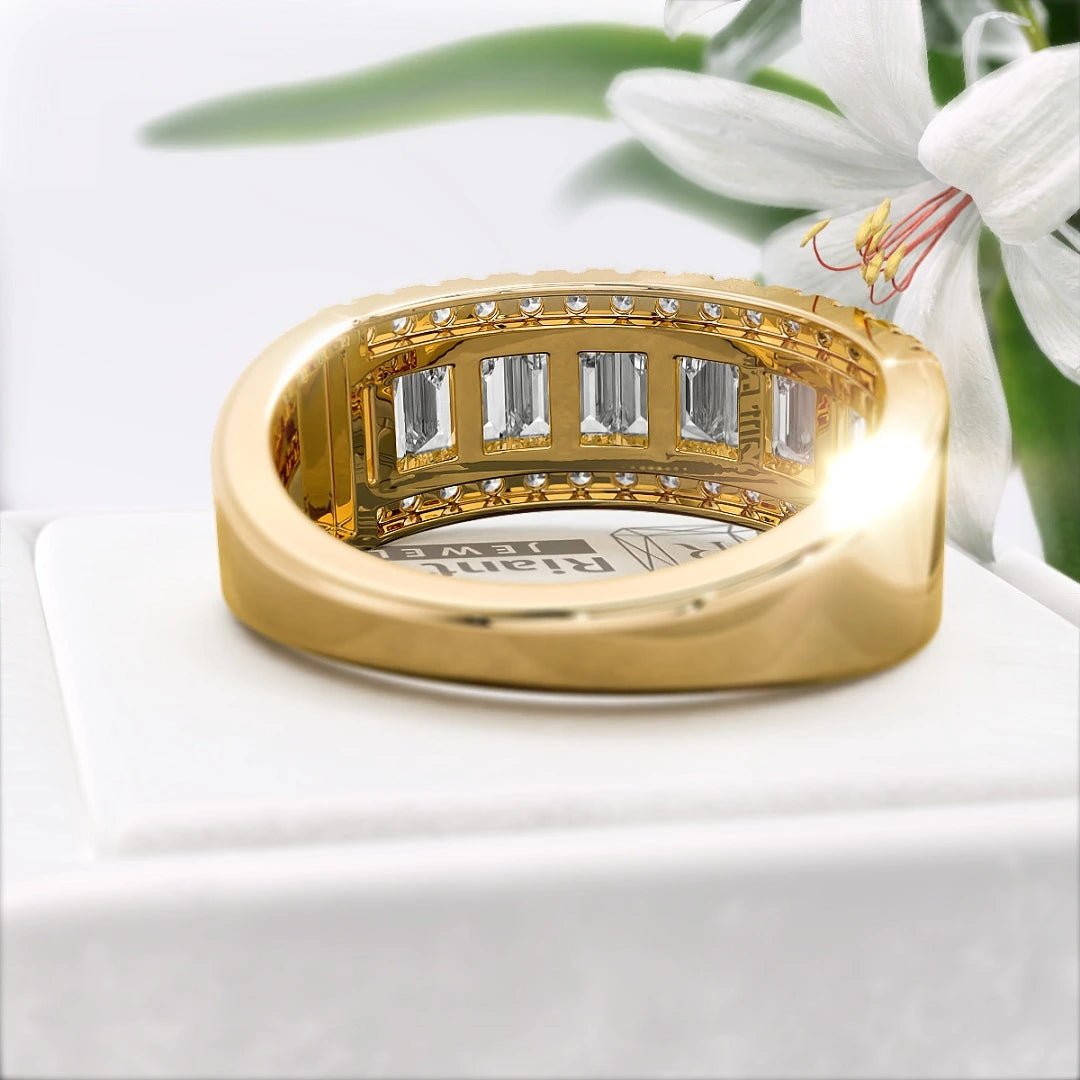 Baguette Cut Lab Diamond Eternity Wedding Band - Riant Fine Jewelry