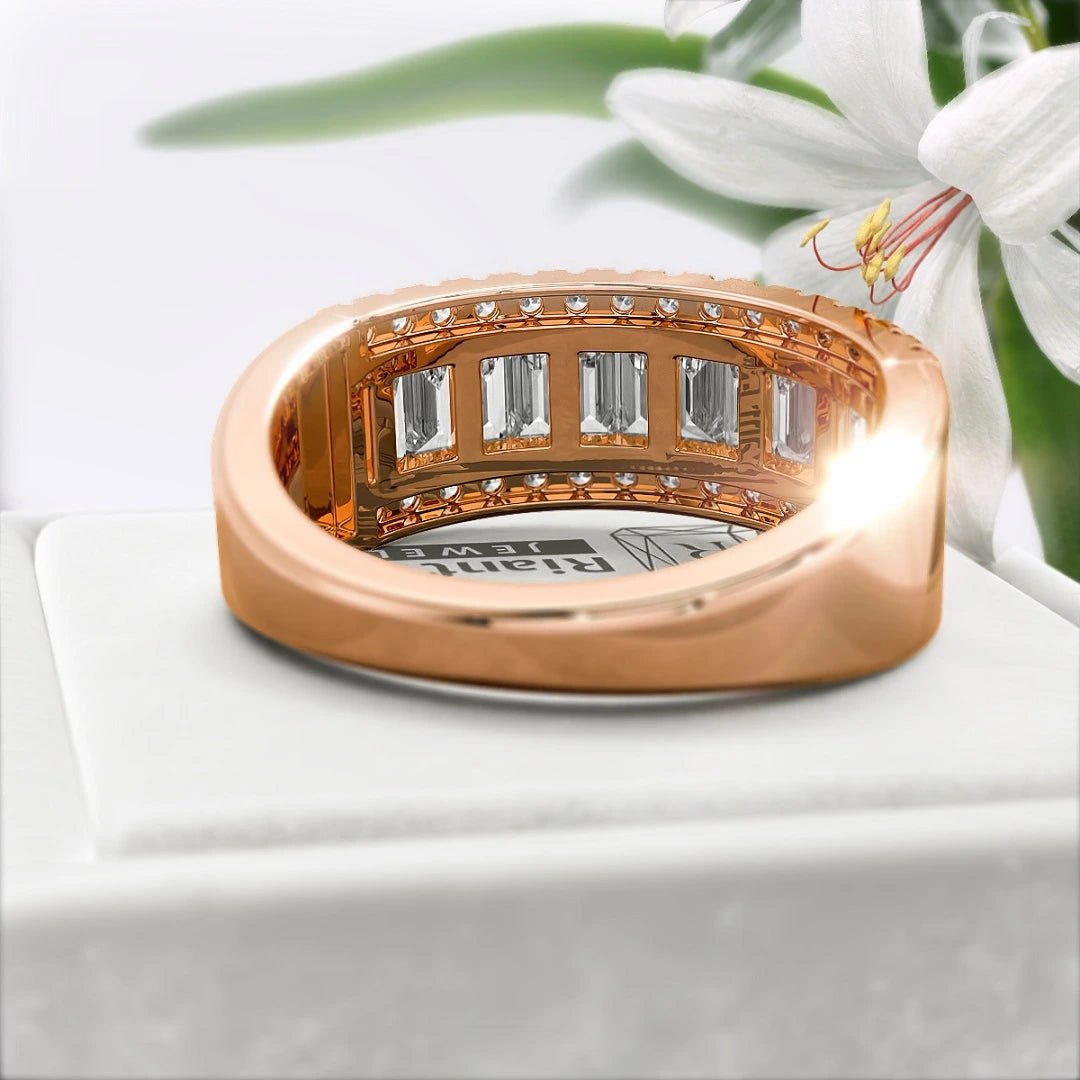 Baguette Cut Lab Diamond Eternity Wedding Band - Riant Fine Jewelry LLC