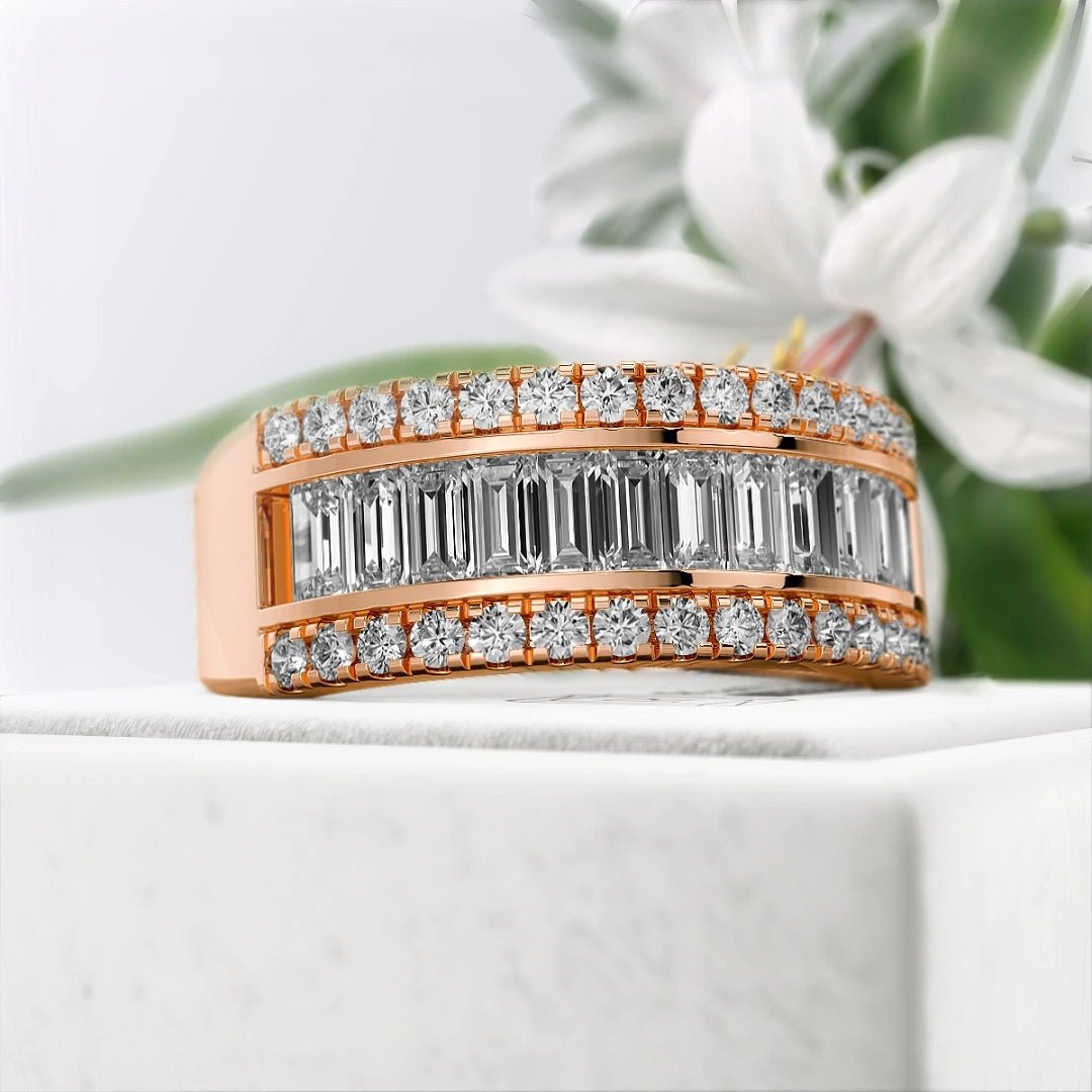 Baguette Cut Lab Diamond Eternity Wedding Band - Riant Fine Jewelry