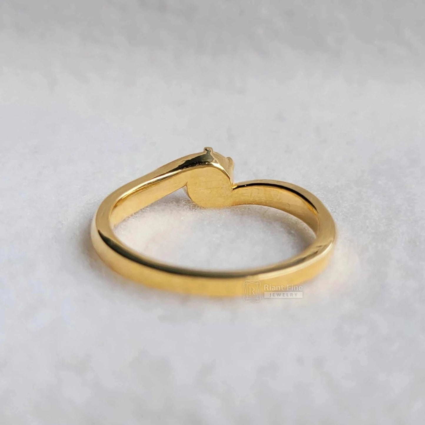 Bypass Shank Round Cut Lab Diamond Engagement Rings - Riant Fine Jewelry LLC
