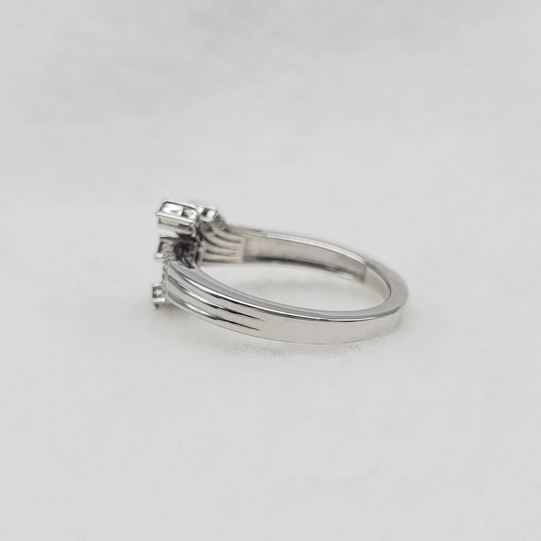 Champagne Lab Grown Diamond Engagement Ring in 14K White Gold - Riant Fine Jewelry LLC