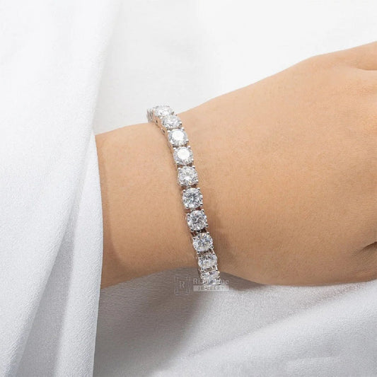 Classic Round Cut Moissanite Diamond Tennis Bracelet - Riant Fine Jewelry LLC